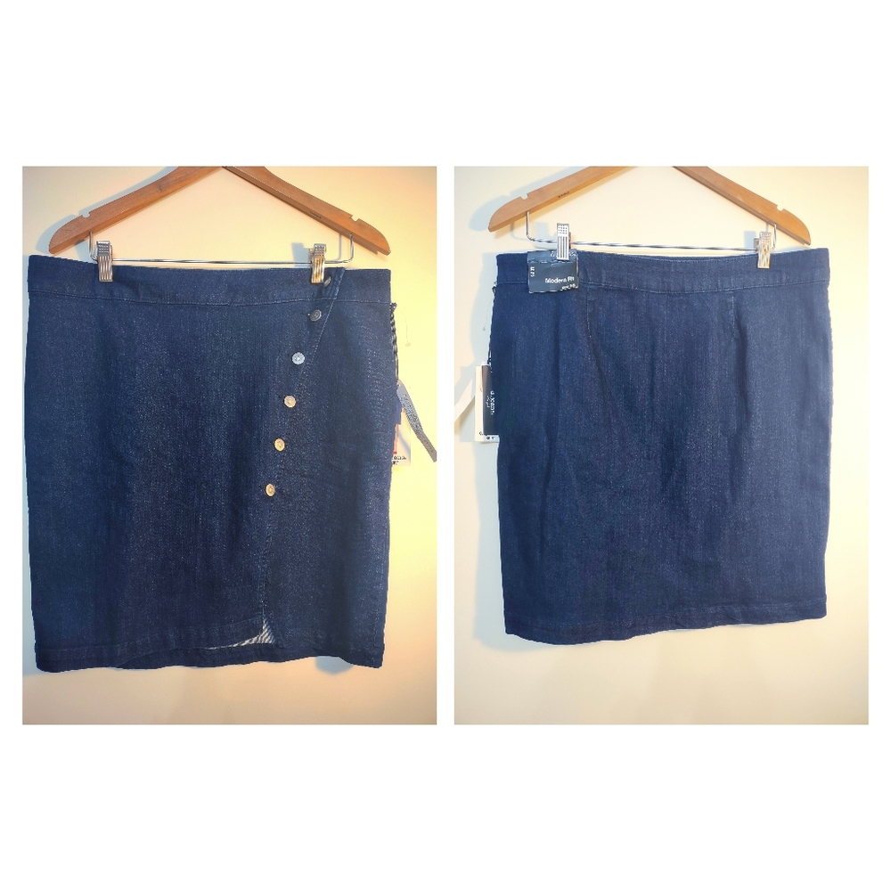 D.Jeans Plus Size asymmetric "denim" skirt *NWT